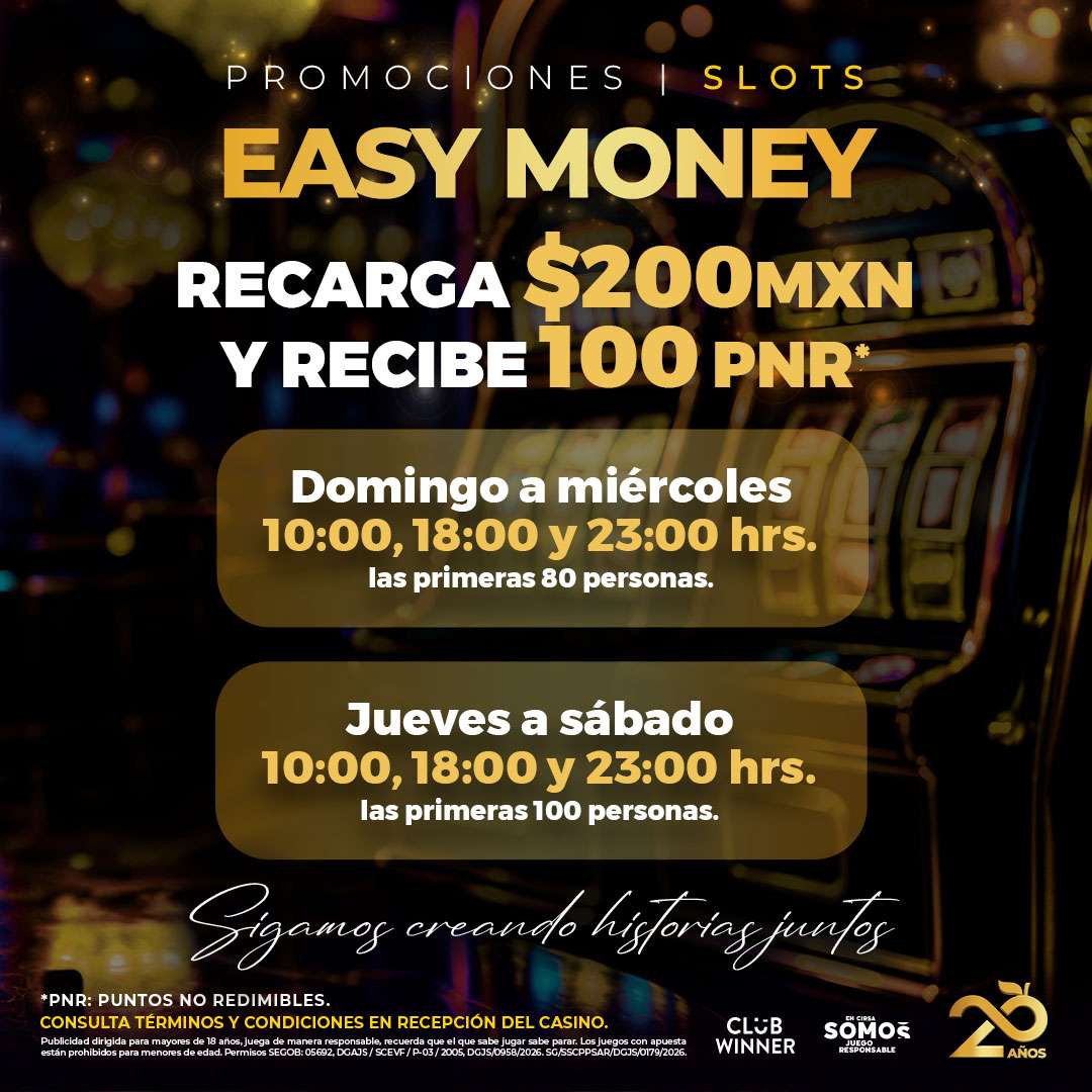 Easy Money en slots en Casino Central Guadalajara, octubre 2026