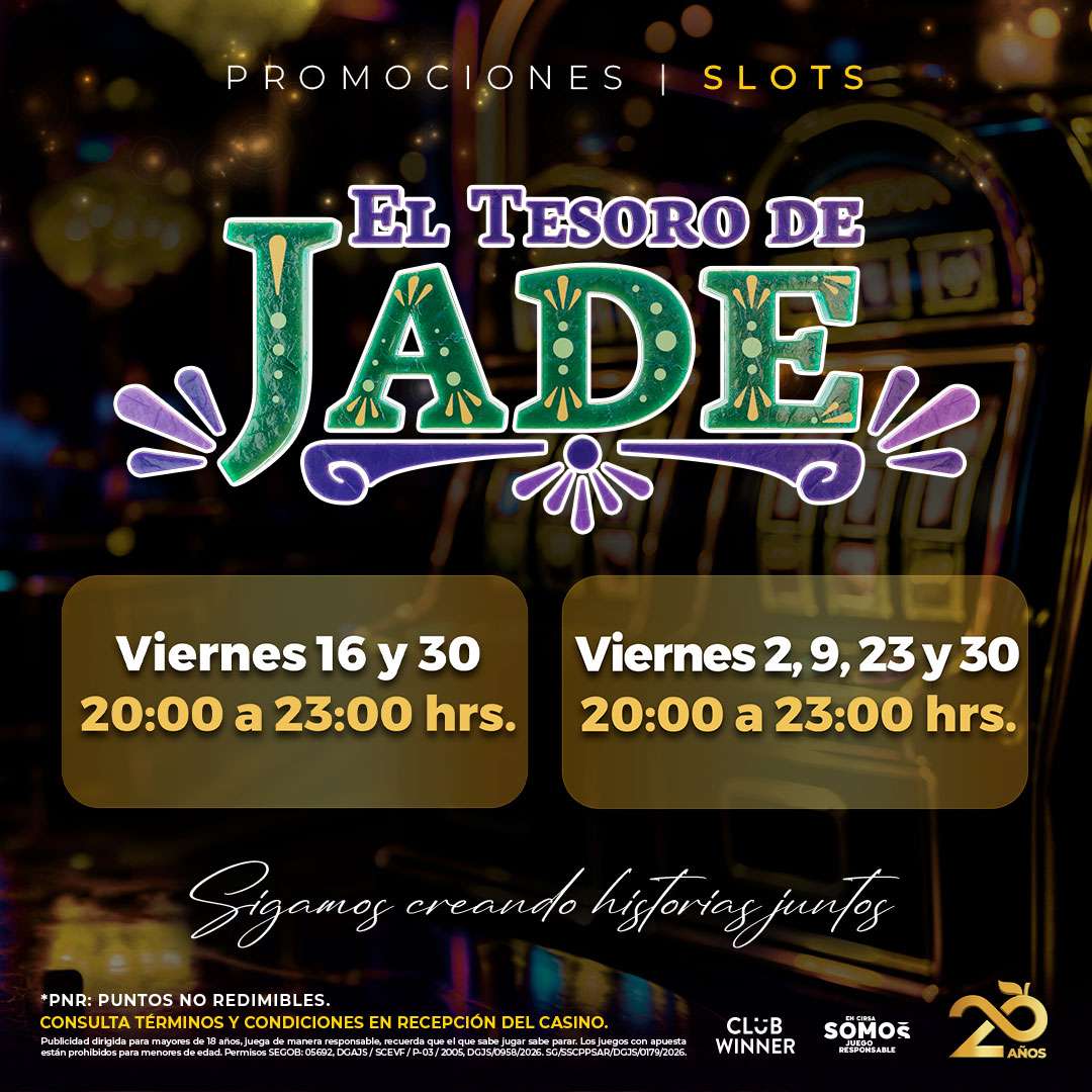 El Tesoro de Jade en slots en Casino Central Guadalajara, octubre 2026