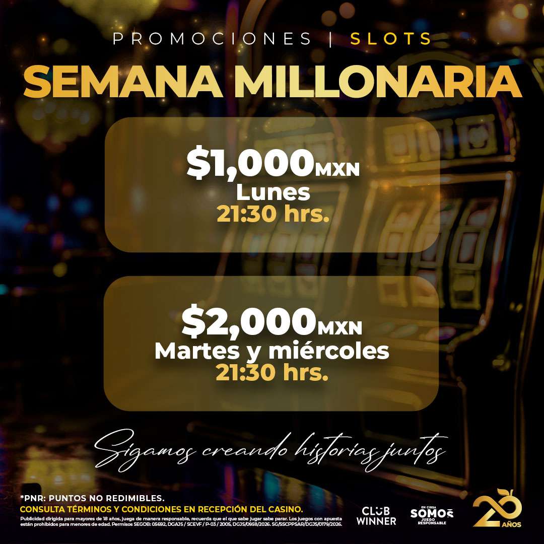 Semana Millonaria en slots en Casino Life Chilpancingo, octubre 2026